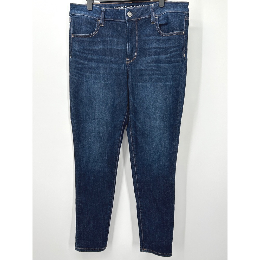 American Eagle Ne(x)t Level Stretch Skinny Jeans Dark Wash Blue Size 14 Regular